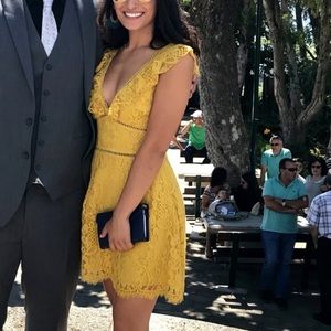 Callie ruffle lace skater dress